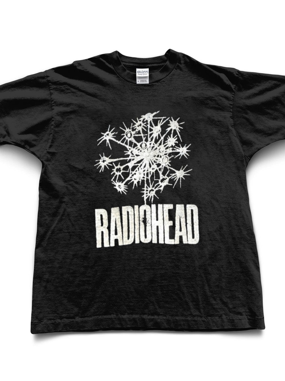 Gildan Black Radiohead Graphic Tee with White Print
